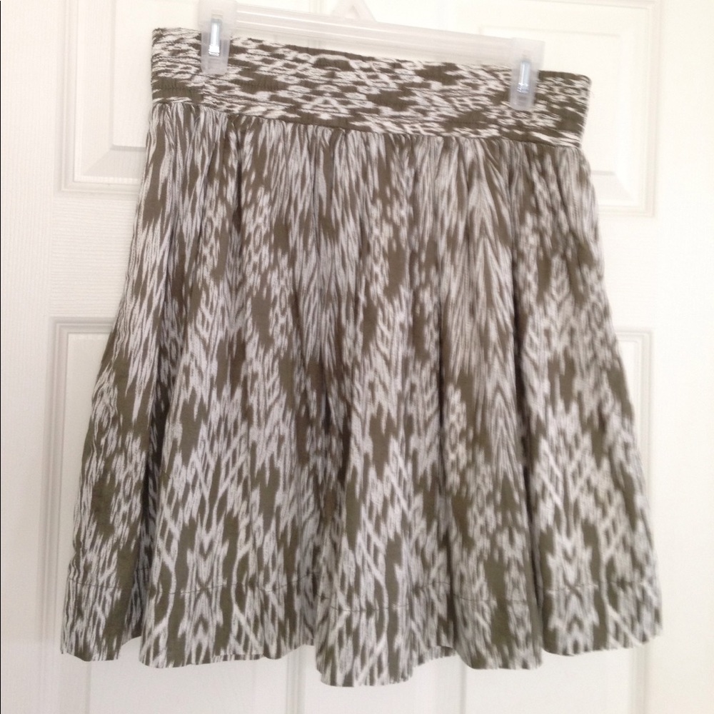 Olive & White Skirt